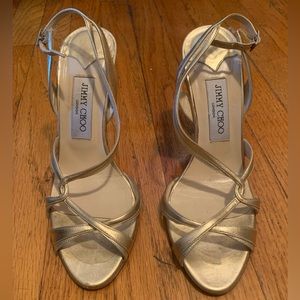 Gold Jimmy Choo heels